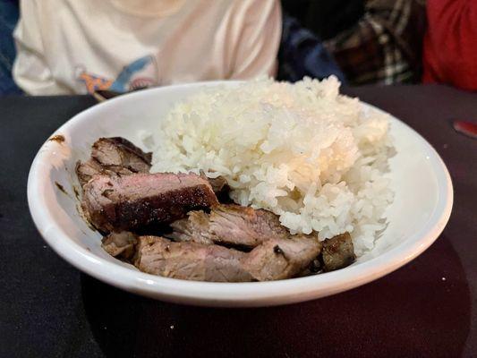 Kids beef and rice.