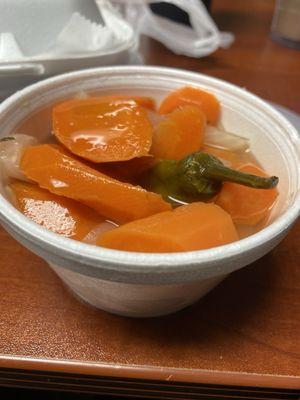 Spicy carrots $1.89