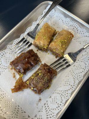 pistachio and nutella baklava