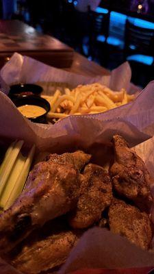 Chicken Wings and fries for late night cravings