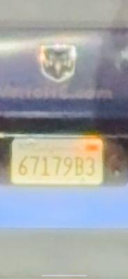 License plate