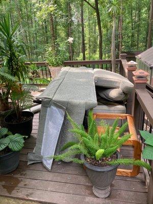 Outdoor furniture removal