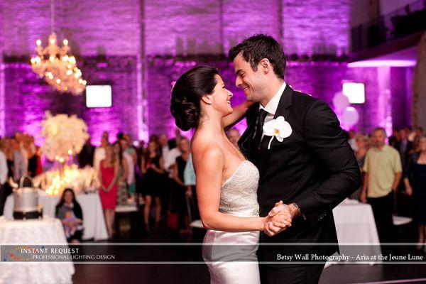 Wedding uplighting by Instant Request DJ Entertainment