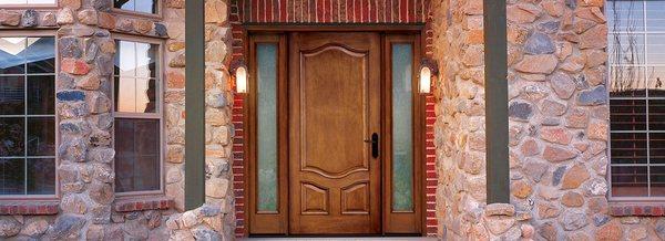 Hurricane Door with Textured Wood Grain