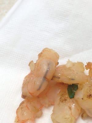 Uncleaned shrimp... Nasty