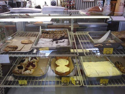 Humongous brownies and more in the pastries display.