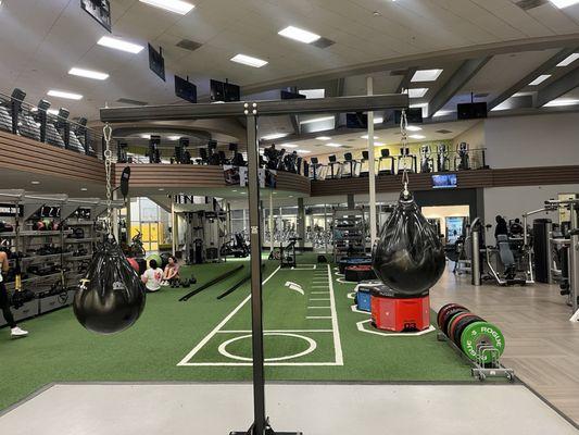 Turf area for working out (athletic workout equipment)