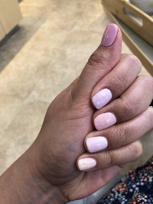 Ombré color shellac with Nora