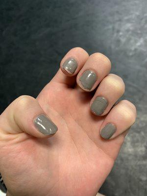 Regular mani after one day