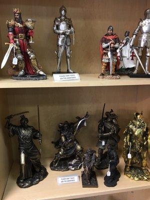 Small Asian and Medieval statues