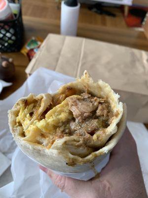 Chili Verde Breakfast Burrito