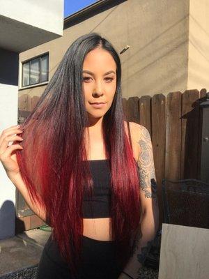 Red ombre by Heather