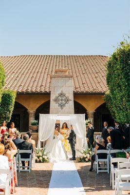 ceremony in courtyard