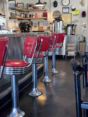 Adorable bar stool breakfast or lunch area