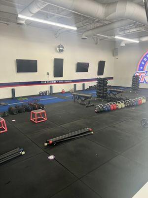 Inside the gym