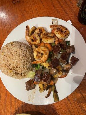 Filet and shrimp