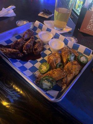 7 Pepper and Spicy Blueberry wings!