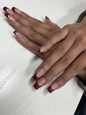 Full acrylic set with gel polish