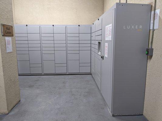 Luxer One locker system. 24/7 secure package delivery and pickup system works well.