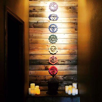 Bliss Chakra Wall. This Serene atmosphere is here to relax and rejuvenate your body, mind, and, soul