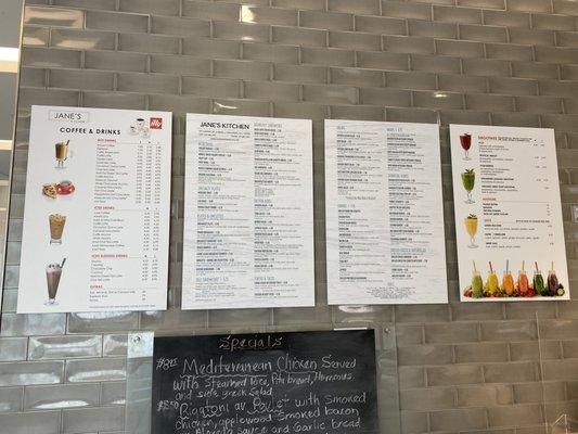 Menu board