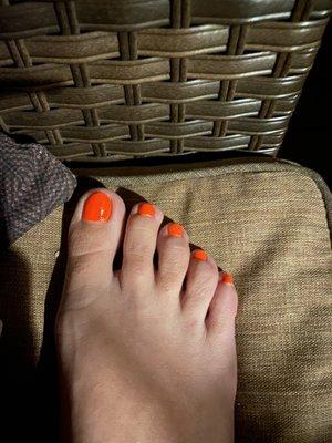 Nail Bar pedicure done by Tara. Color 715 Island Punch