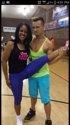 Dennis Guzman and Gena Sexton Gumbs after  another exciting zumba class