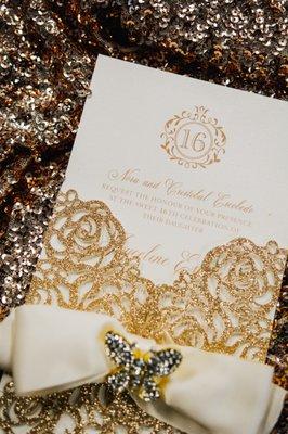 16 birthday  Quinceanera invitation