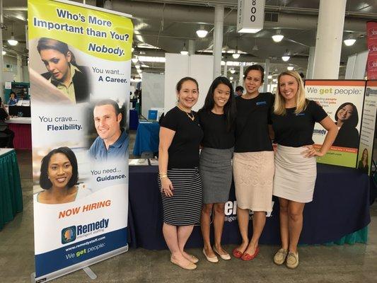 Remedy team at the JobQuest Job Fair (9/20/16)