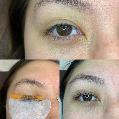 Lash lift- before and after pictures