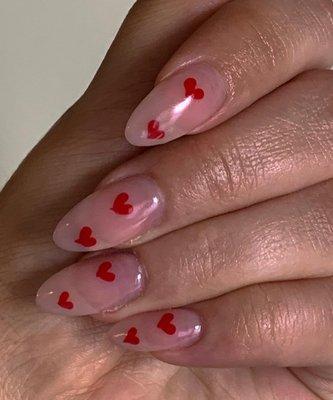 Valentine's Day nails by Jenny at Nail Studio II. She always does a great job!