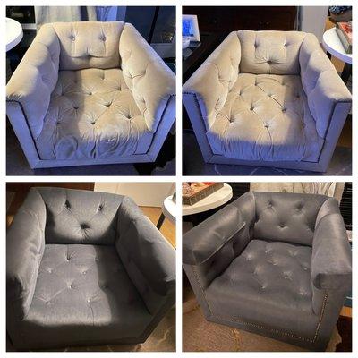 Before and After Custom Club Chairs