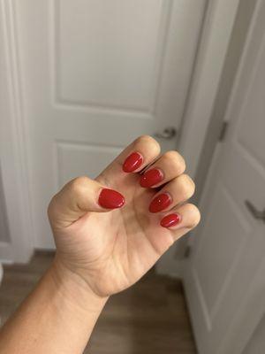 Red nails/almond