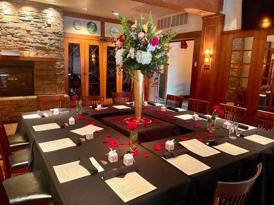 Taken in the private dining room prior to guests arriving.