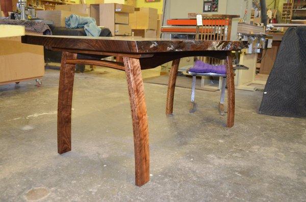 Live Edge Black Walnut Table by Bamboo Craftsman.