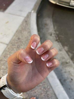 Fresh gel french manicure