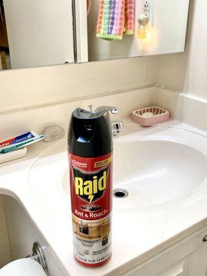 New Raid UNSCENTED for the bathroom & kitchen, roaches favorite hang out!! 10/26/24