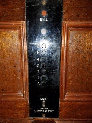 Before Photo - Old Elevator Button Fixture (California St, San Francisco)