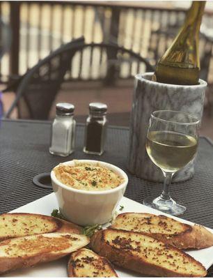 Buffalo Shrimp Dip and Chardonnay