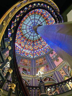 The view up the stairwell