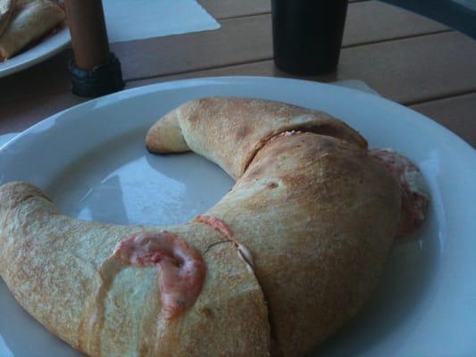 Small cheese calzone