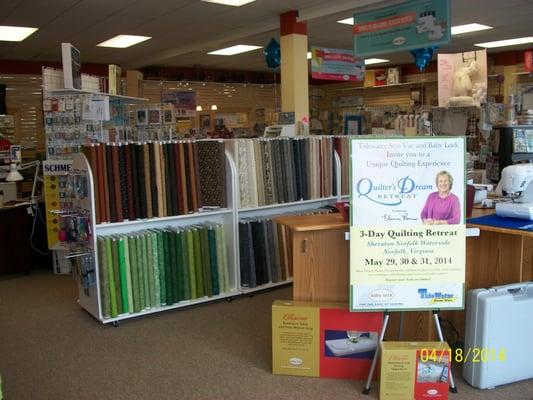 We are striving to make Tidewater Sew-Vac Everything sewing,classes and floor care.