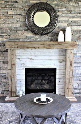 Concrete fireplace