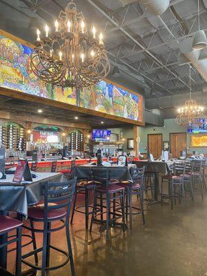 Dining room and bar area  at Half Shell Oyster House.