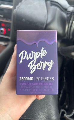 Purple berry edibles! It's the nice a$$ packaging for me