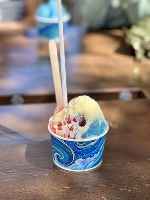 Hawaiian shaved ice with the snow cap