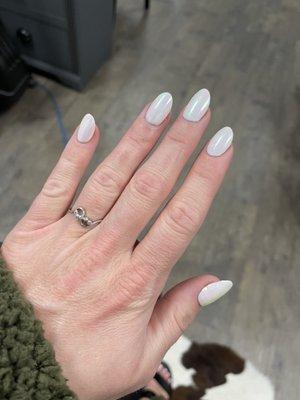 Gel acrylic nails - unicorn color