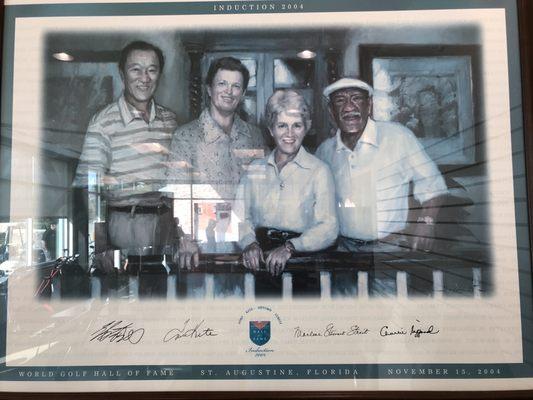 Charles Sifford on the right. From Left to Right: Isao Aoki, Tom Kite & Marlene Streit. All inductees in 2004 World Golf Hall of Fame