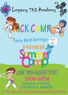 2019 Summer Kick Camp June 19th- August 31st