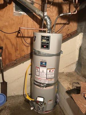 New water heater installation